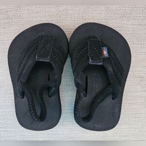 Kids Black Flip Flops